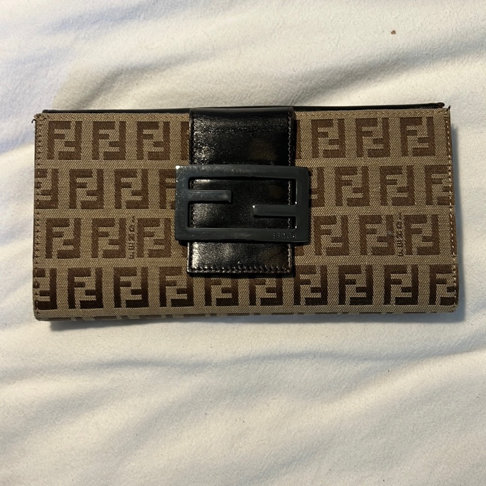 Fendi beige vintage Zucca Donna wallet